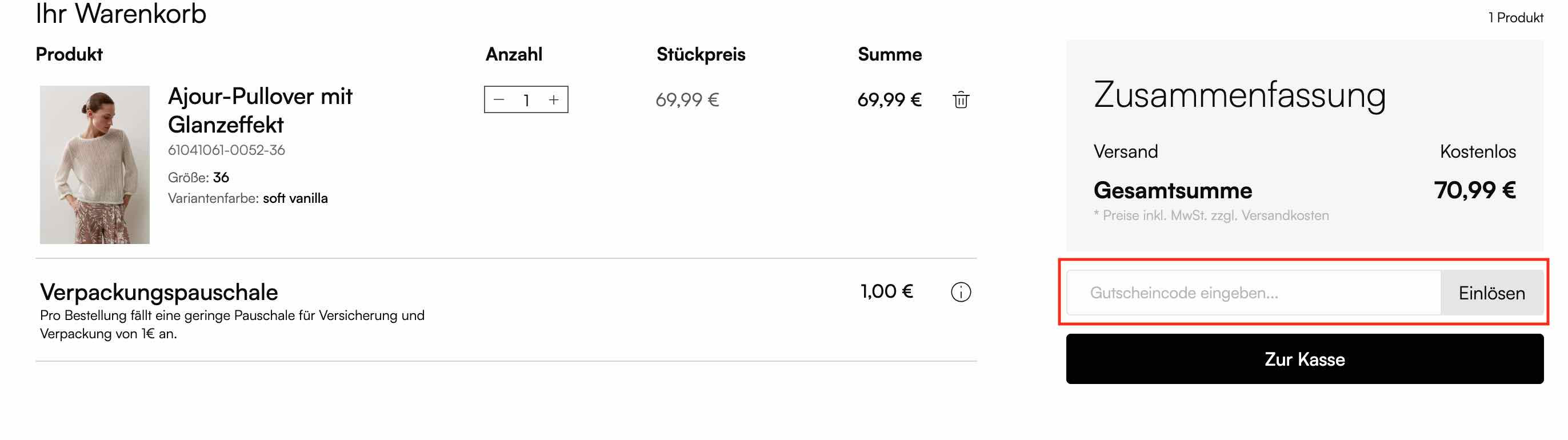Gutschein einlösen