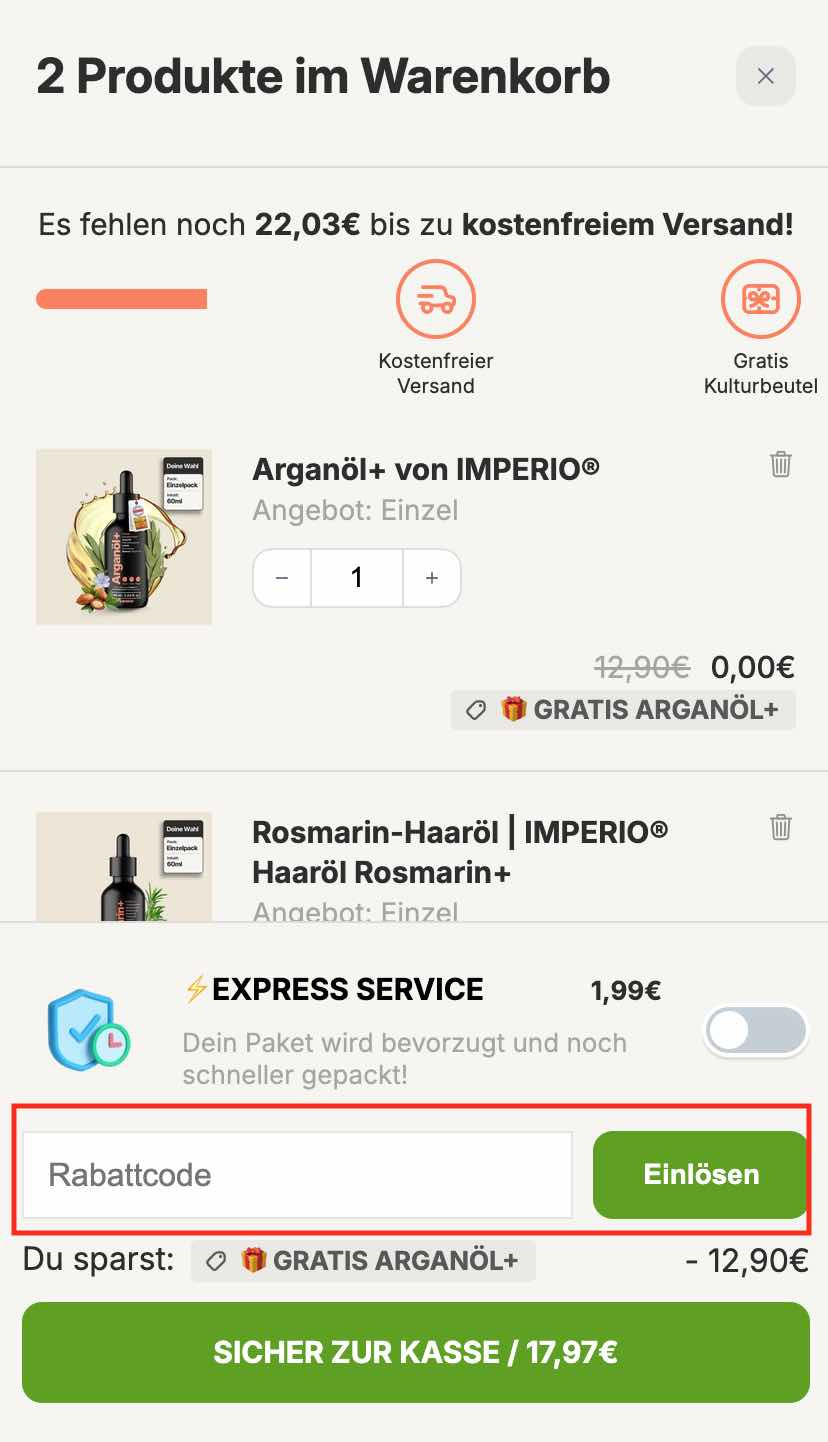 Gutschein einlösen
