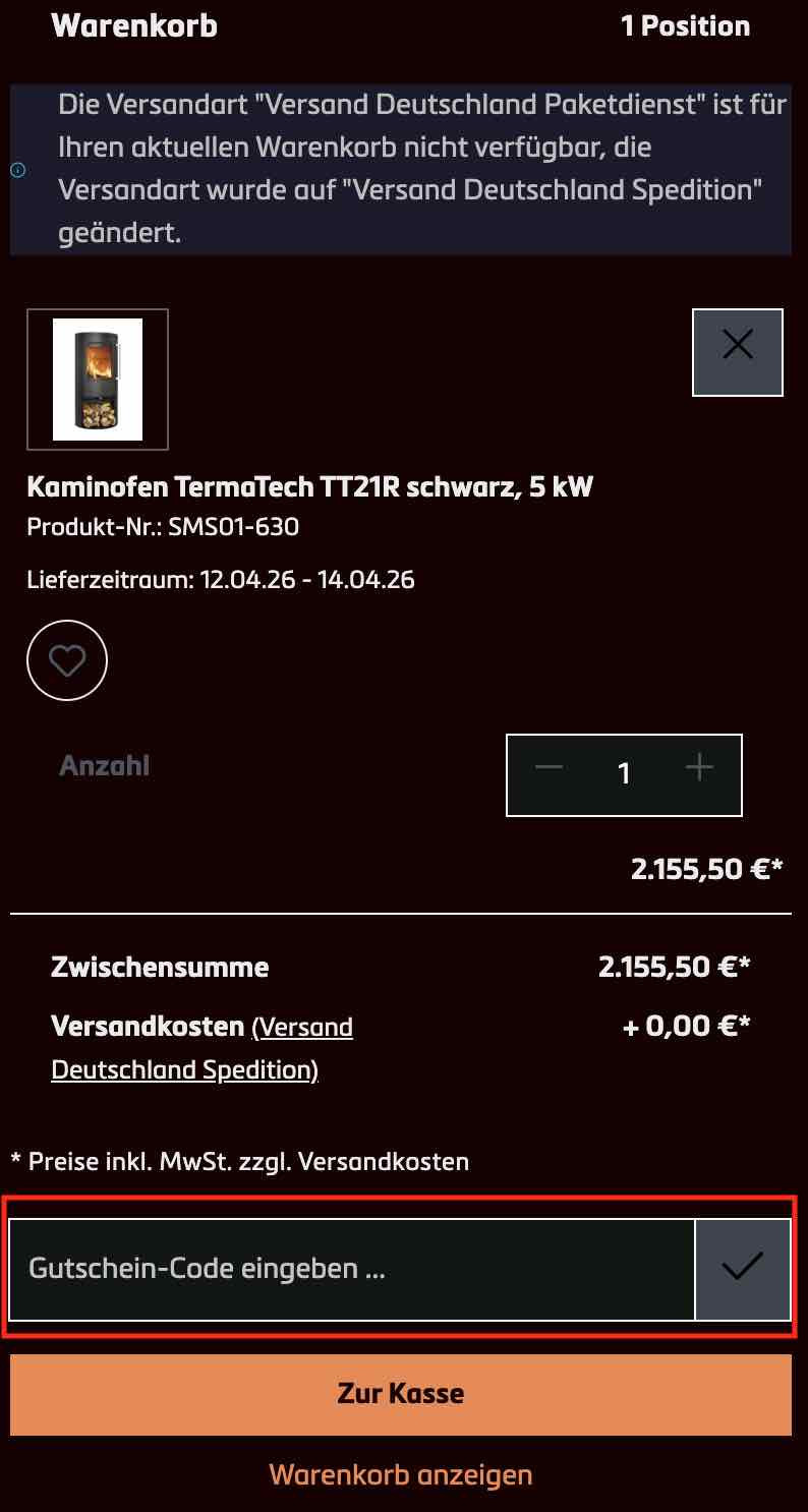 Gutschein einlösen