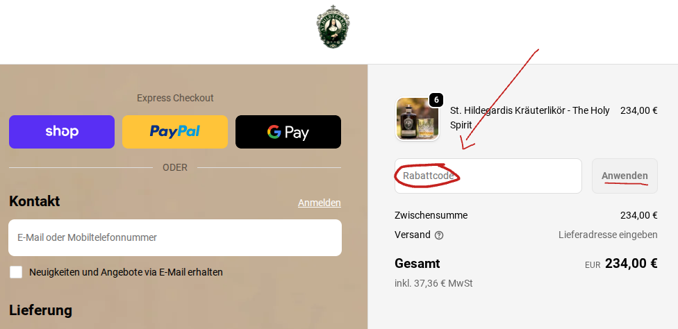 Rabattcode bei St. Hildegardis einlösen