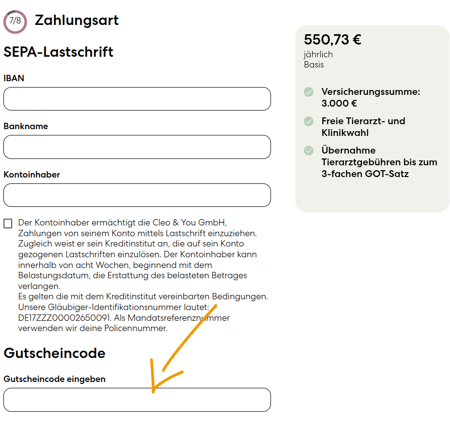 Gutscheincode bei Cleos einlösen