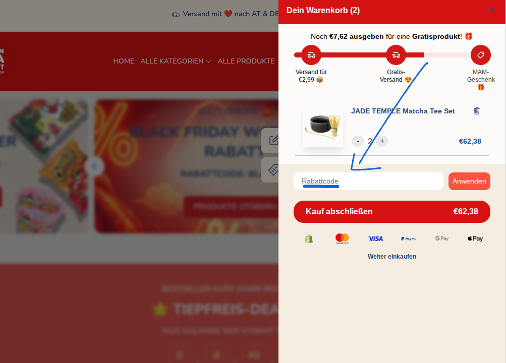 Rabattcode bei Modern Asia Market einlösen