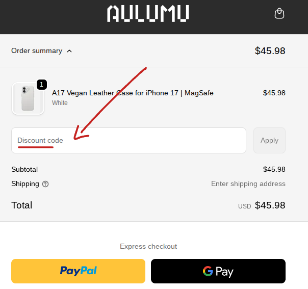 Aulumu Checkout
