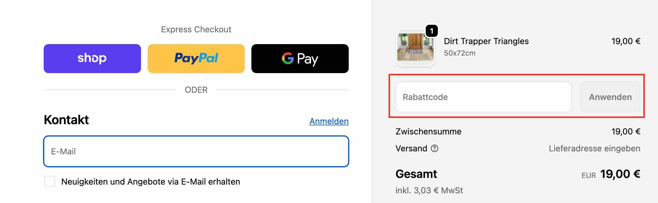 Gutschein einlösen