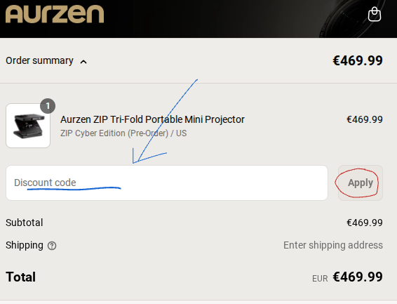 Rabattcode bei Aurzen einlösen.