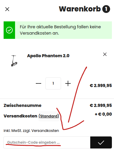 Rabattcode bei e-craft einlösen