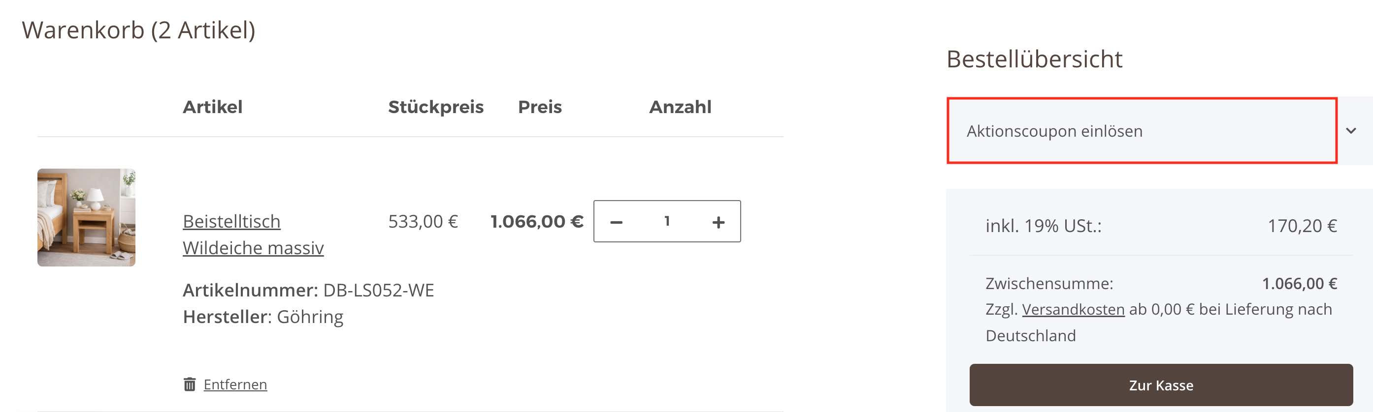 Gutschein einlösen
