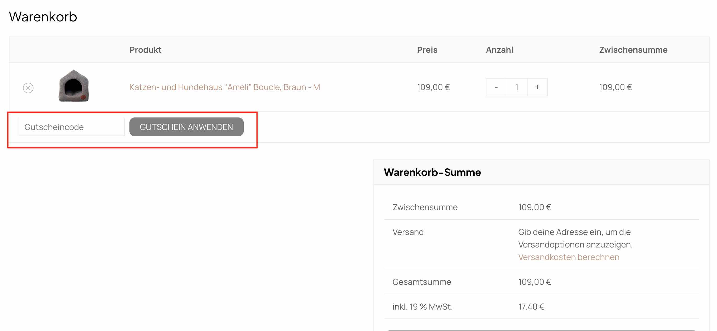 Gutscheincode einlösen