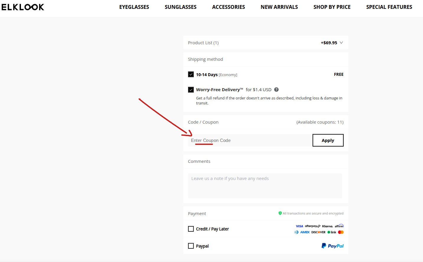 Rabattcode einlösen