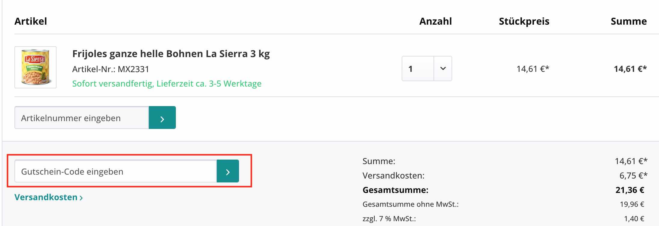 Gutschein einlösen