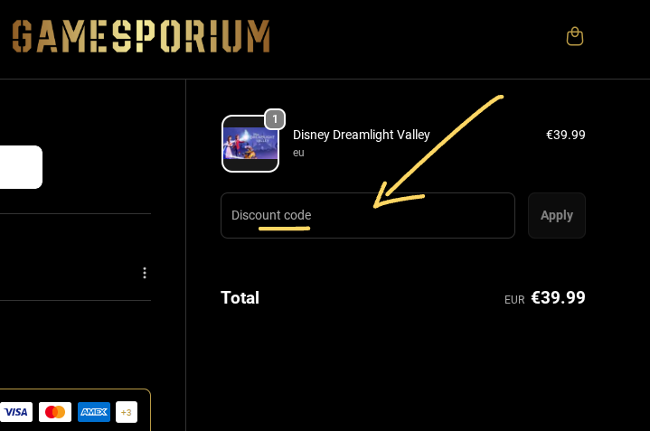 Discount code einlösen