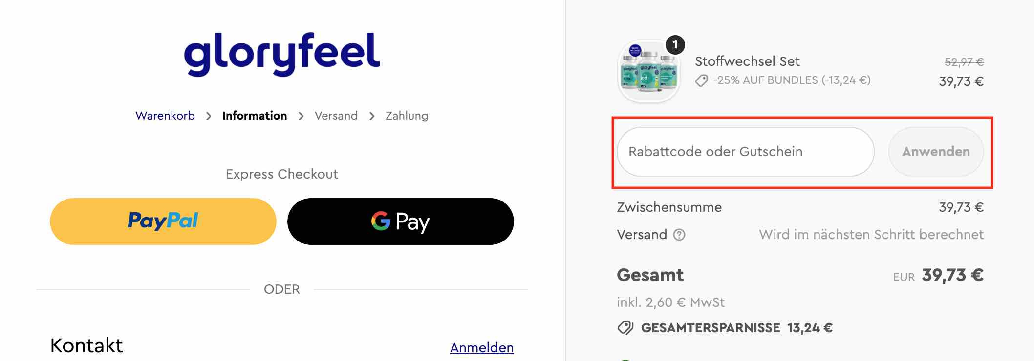 Gutschein einlösen