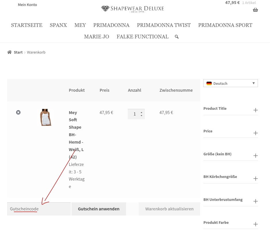 Shapewear deluxe gutscheincode