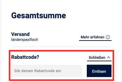 FILA Gutscheincode einlösen