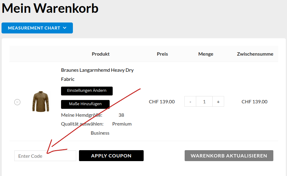 Harrisons Warenkorb