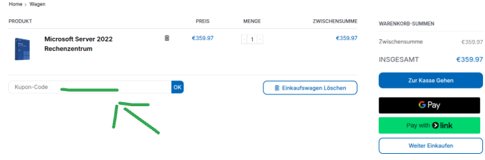 Rabattcode hier einlösen