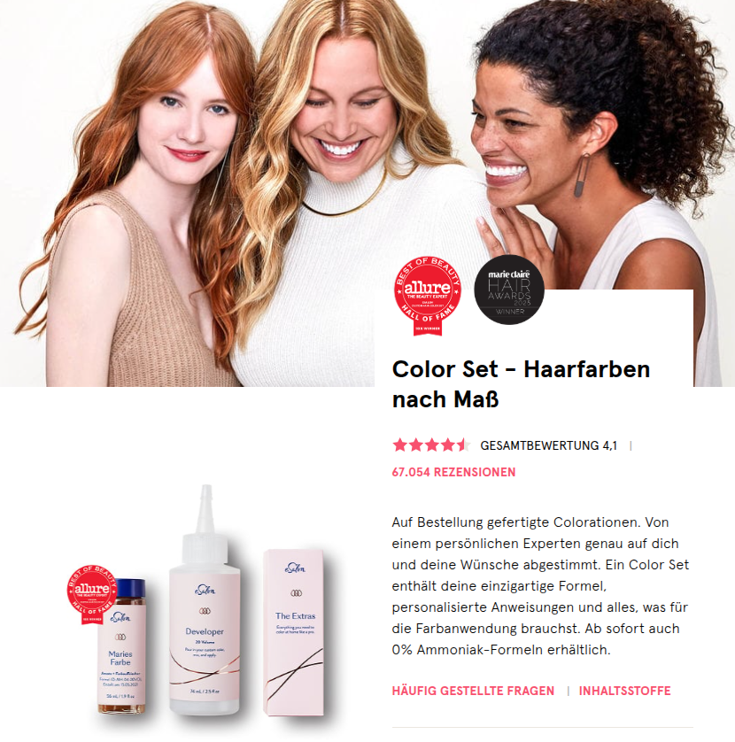 eSalon Haargarben Color Set nach Maß