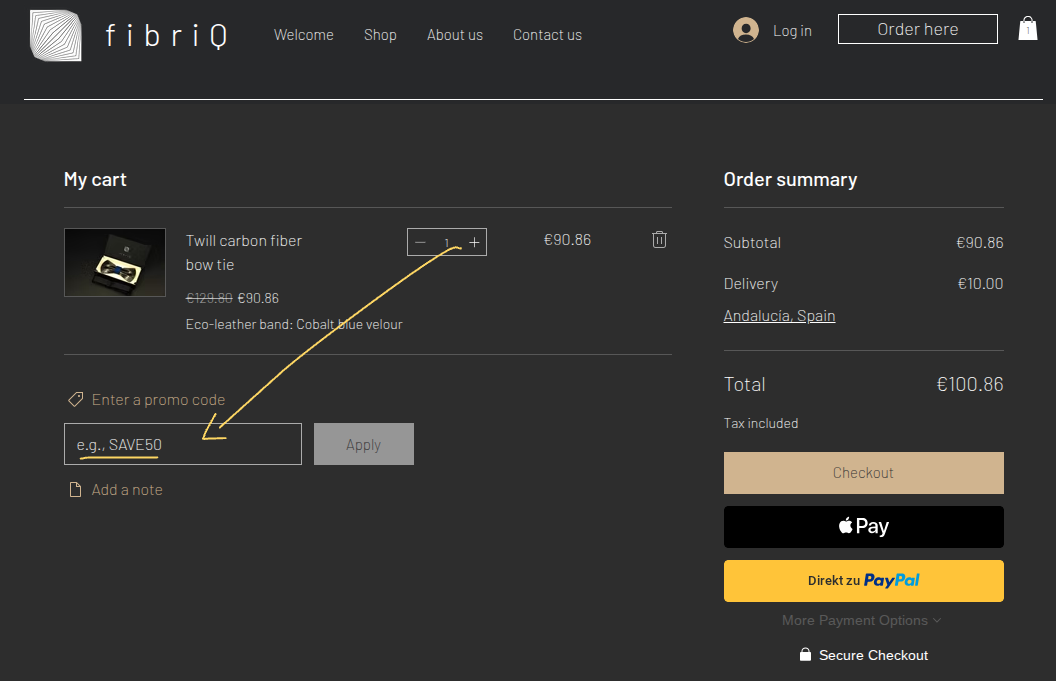fibriq Gutschein einlösen