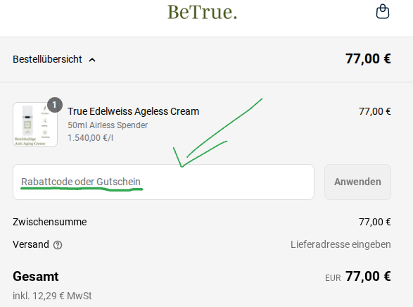 Rabattcode hier einlösen.