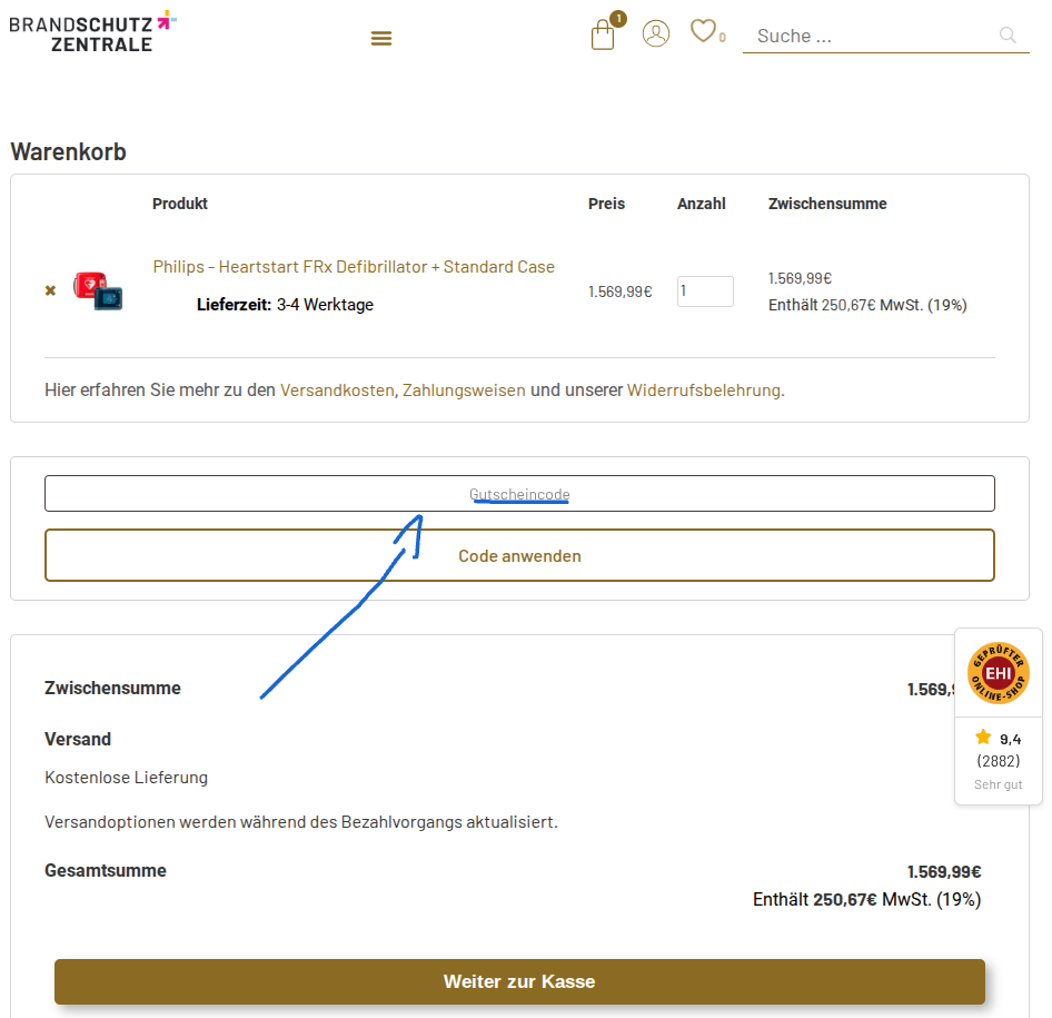 Rabattcode bei BRANDSCHUTZ ZENTRALE
