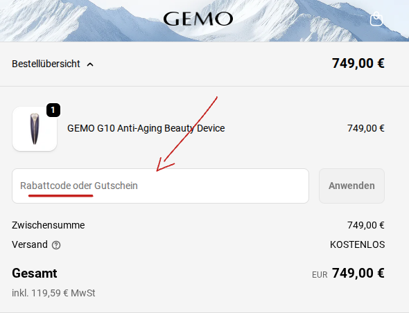 Gutschein bei Gemo einlösen