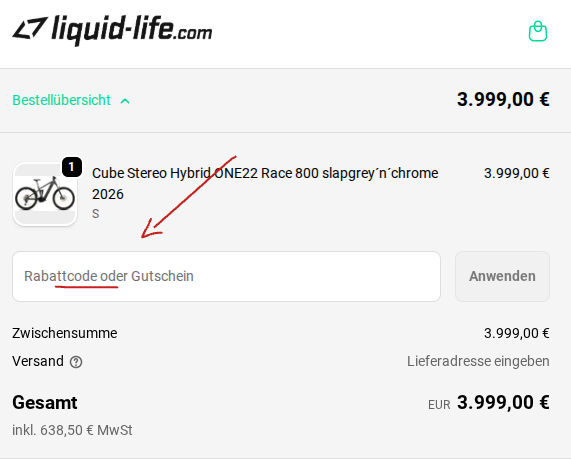 Rabattcode einlösen