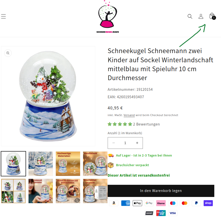 Zum Warenkorb