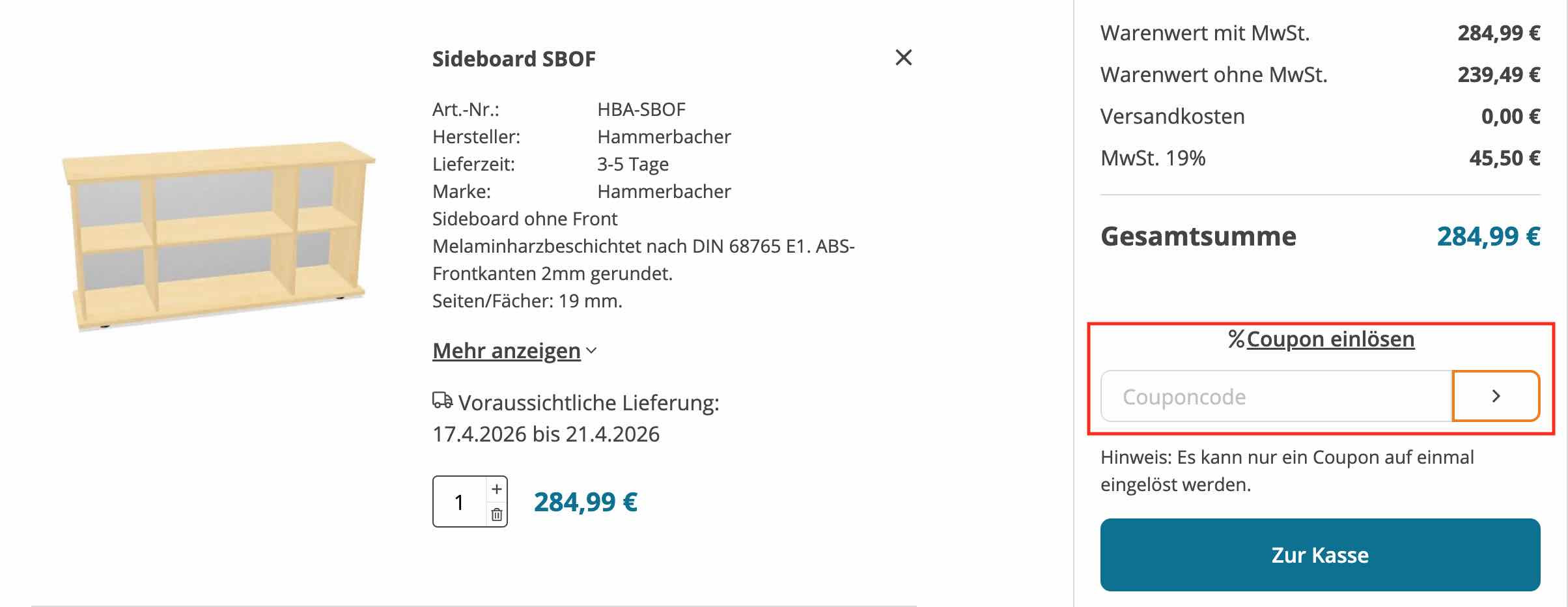 Gutschein einlösen