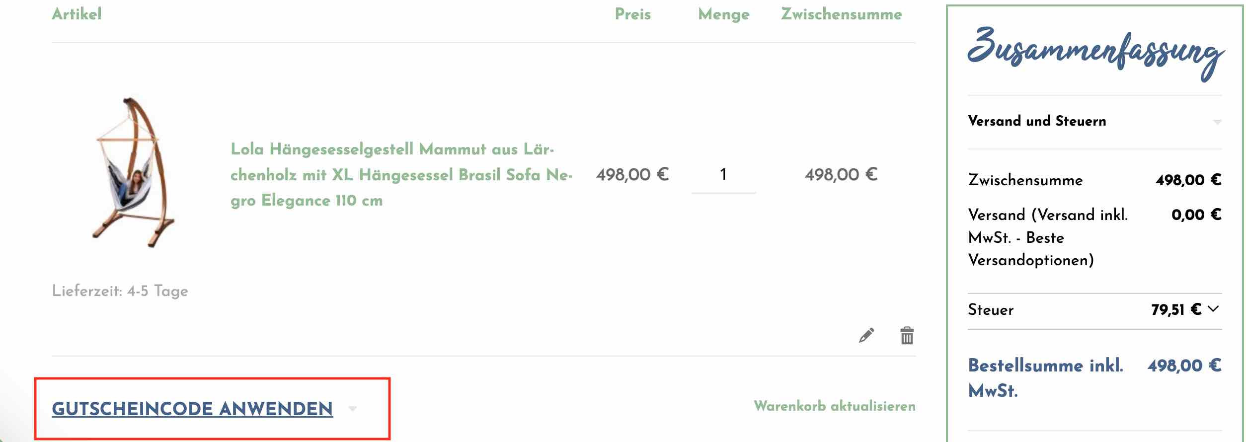 Gutschein einlösen