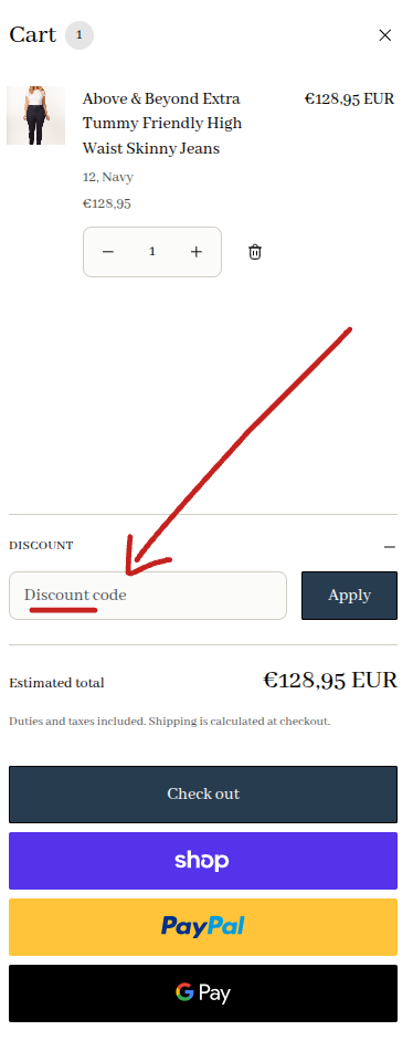 Rabattcode einlösen