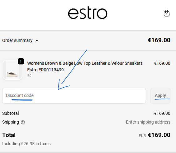 Rabattcode bei estro einlösen