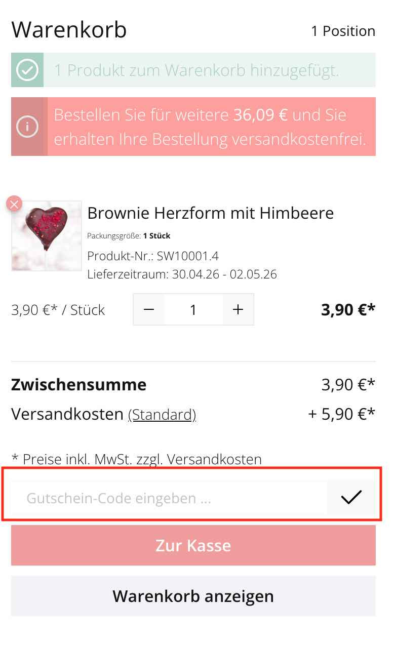 Gutschein einlösen