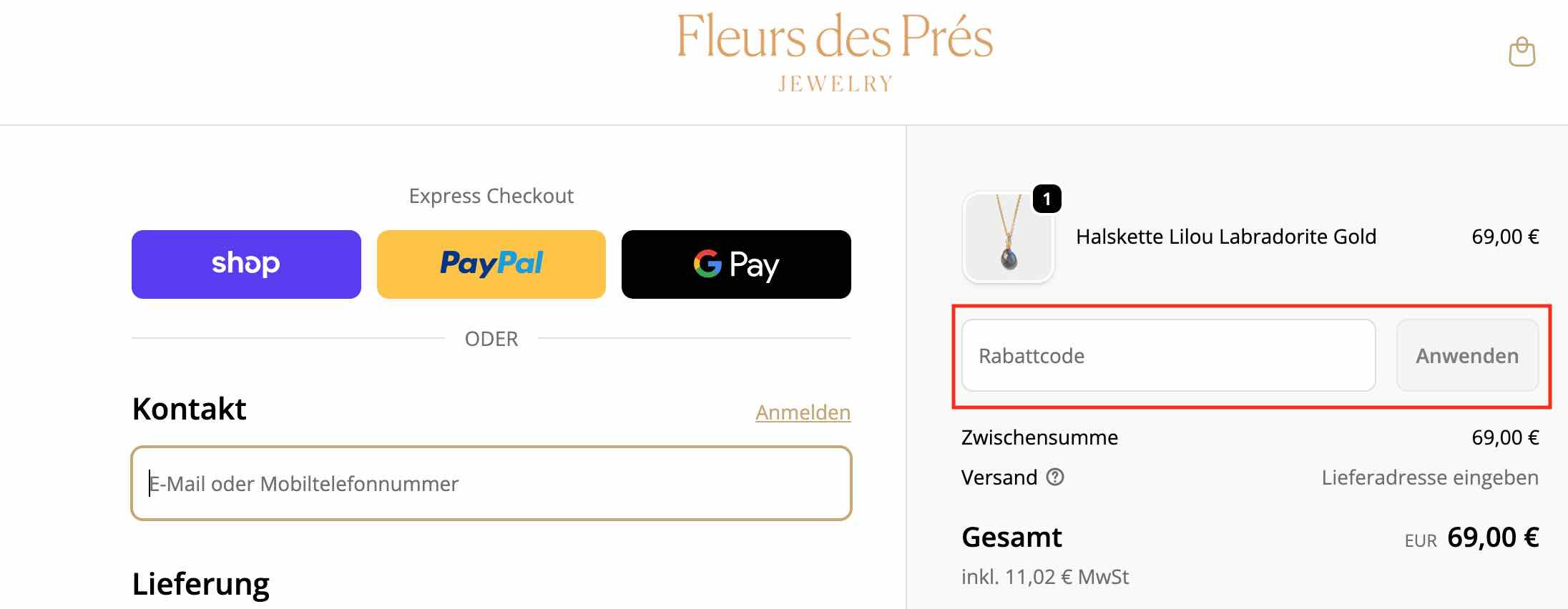 Gutschein einlösen
