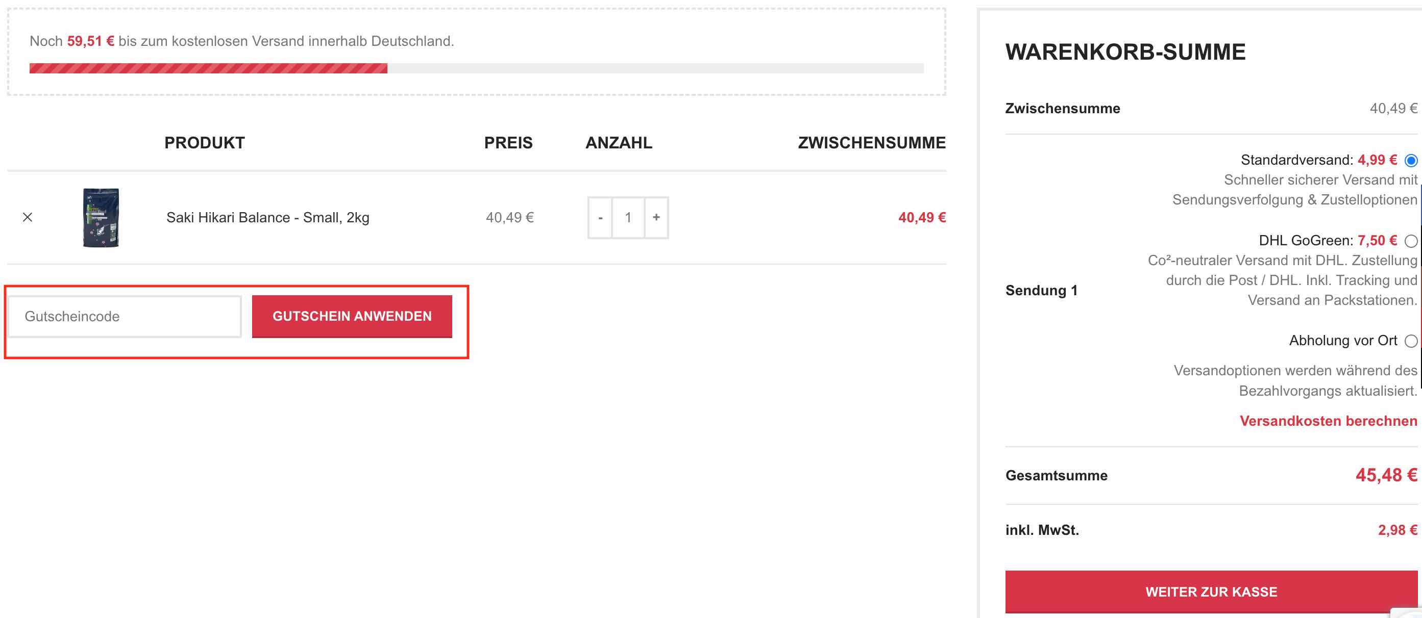 Gutschein einlösen