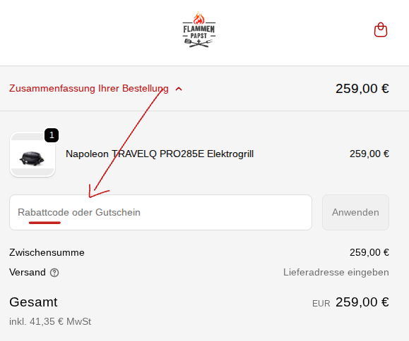 Gutschein bei FLAMMENPAPST einlösen