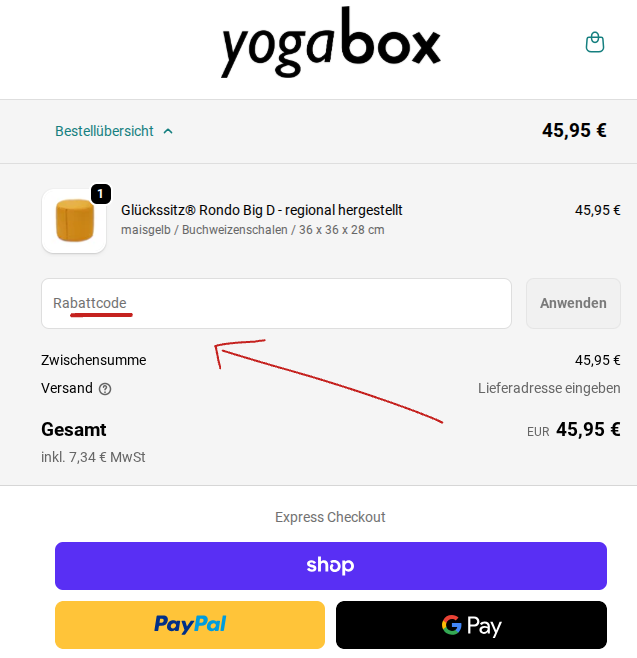  Rabattcode einlösen