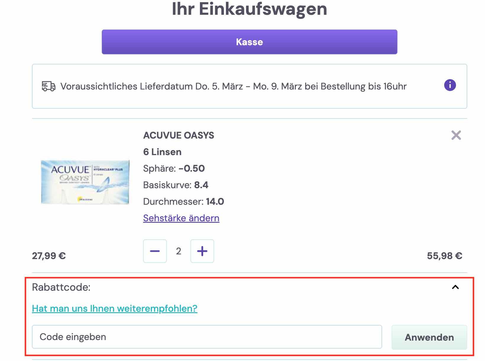 Gutschein einlösen