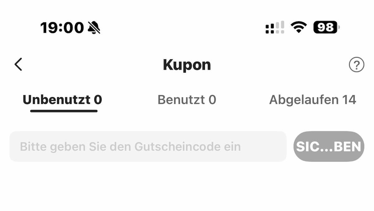 Gib dann den Gutscheincode ein und klicke auf sichern