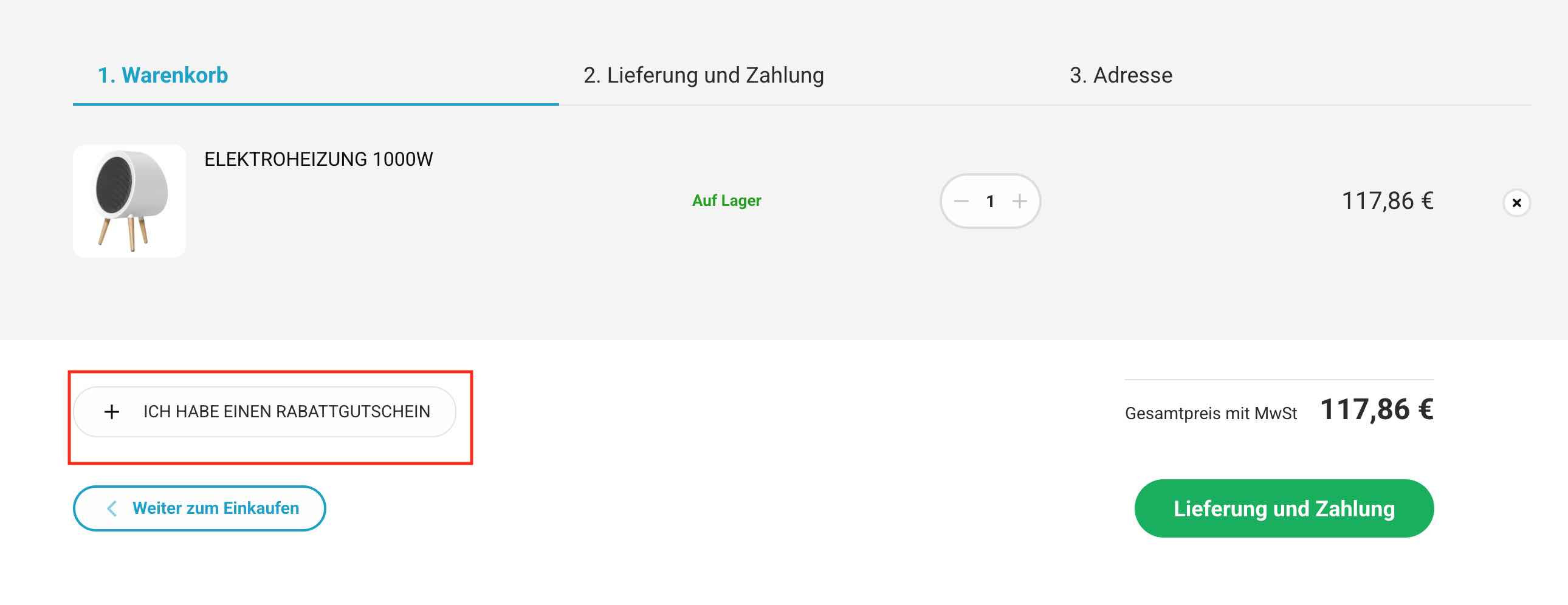 Gutschein einlösen