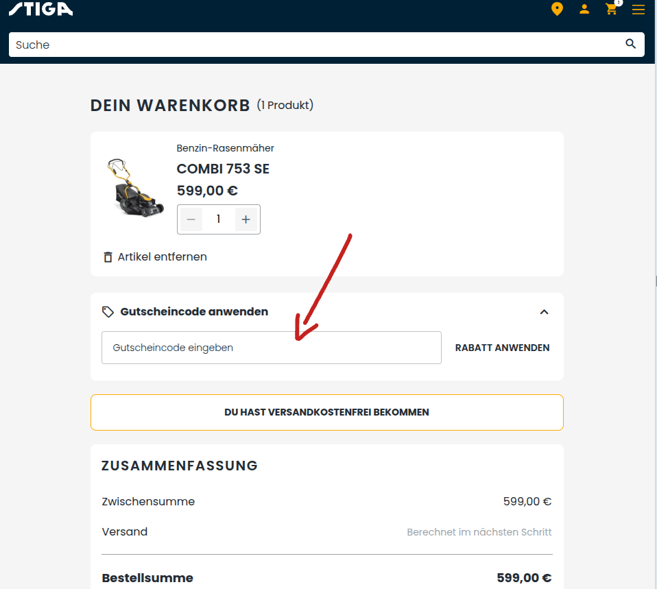  Gutscheincode einlösen