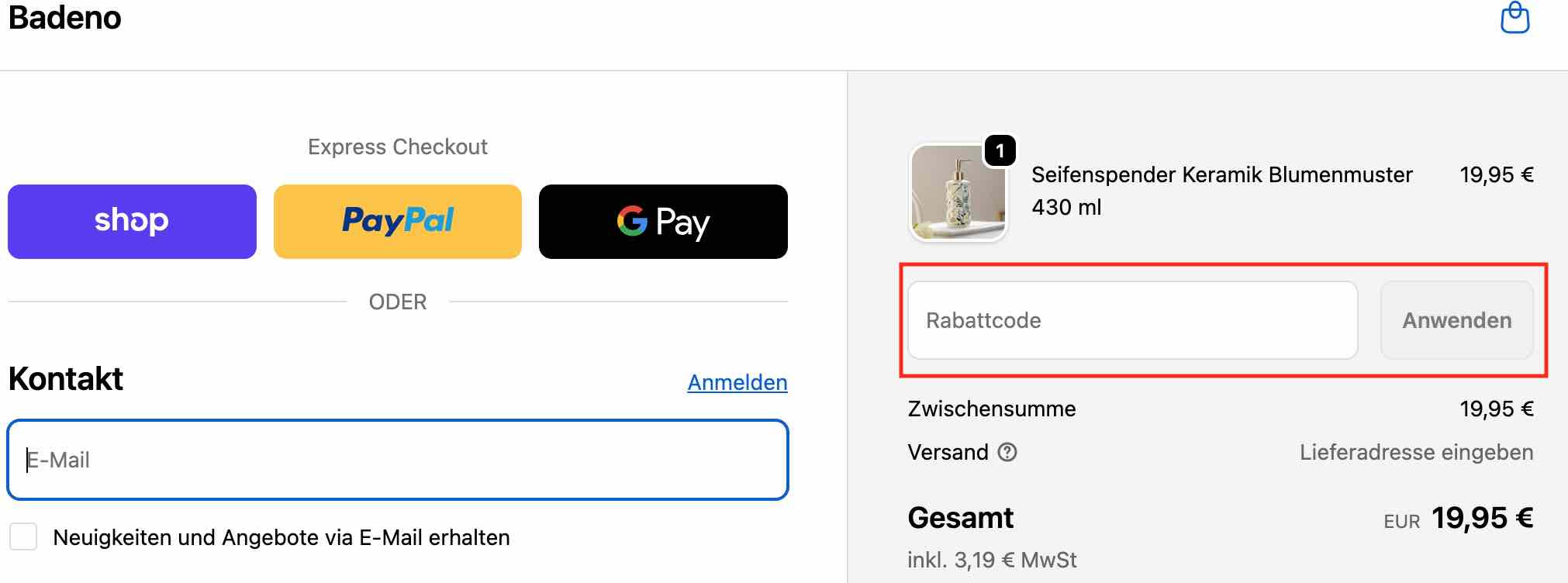 Gutschein einlösen