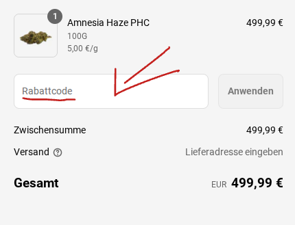 Rabattcode bei HappyFlower einlösen.