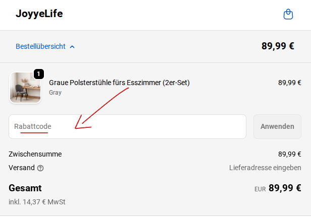 joyyelife Rabattcode einlösen