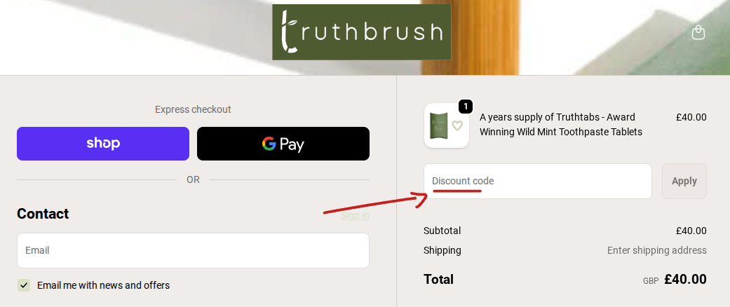 truthbrush discountcode einlösen