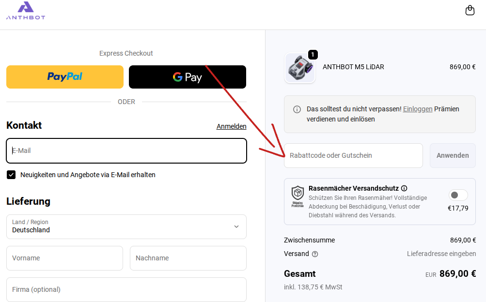 Anthbot Gutscheincode