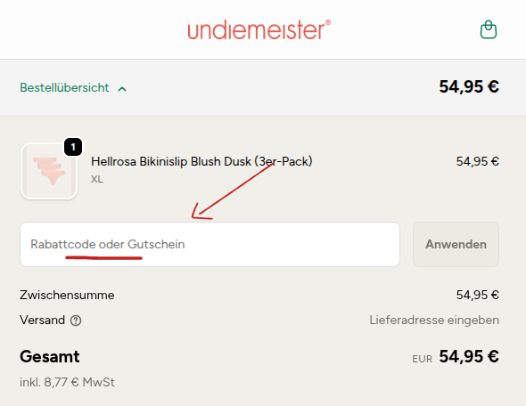Undiemeister Rabattcode einlösen