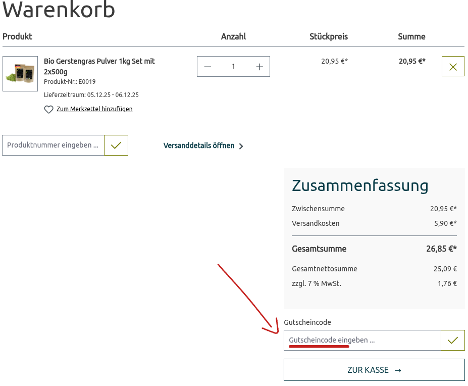 Michels Naturprodukte Gutschein einlösen