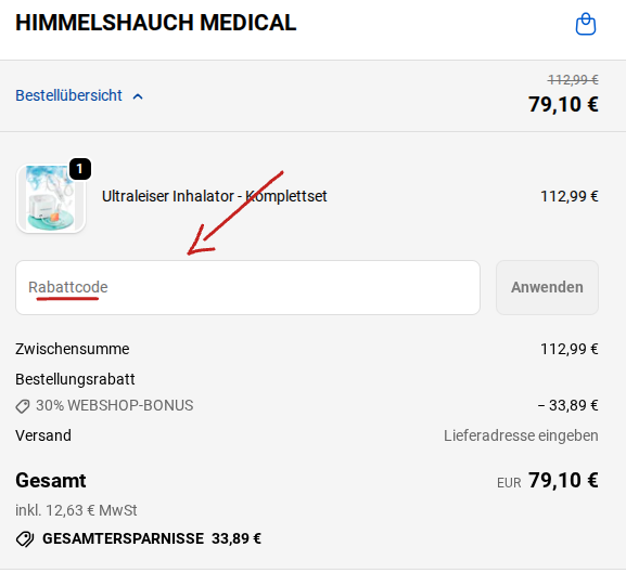 Himmelshauch Rabattcode einlösen