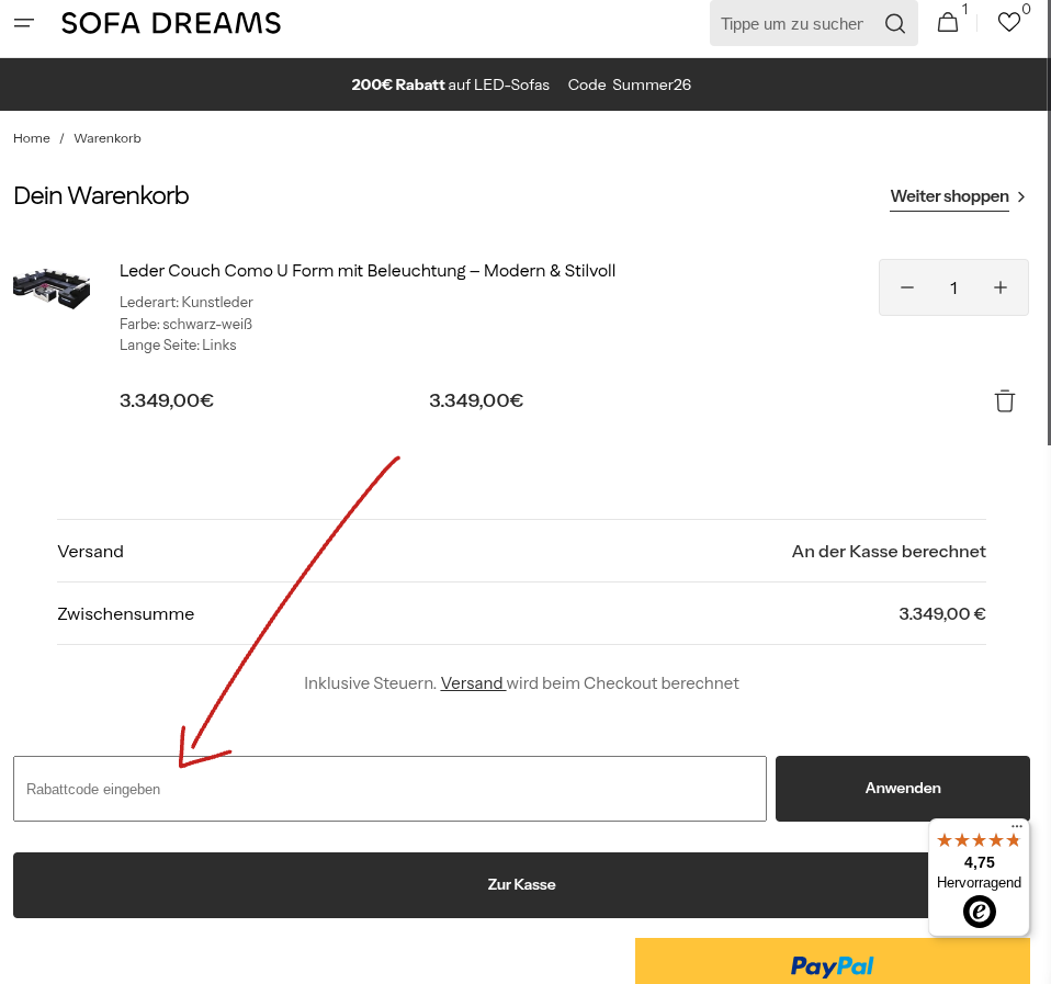 Sofas Dreams Rabattcode