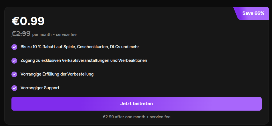 Plus für 0,99€